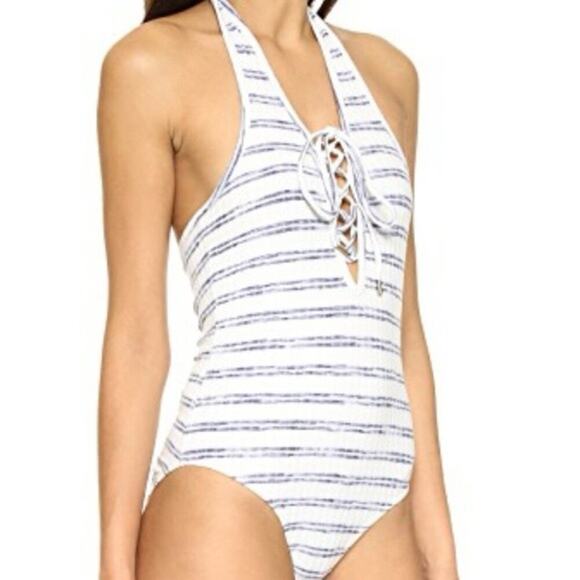 Re:named Striped Halter Bodysuit Size: S - Picture 1 of 8